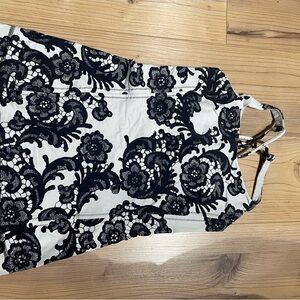 lululemon athletica Black and White Floral Tank Top